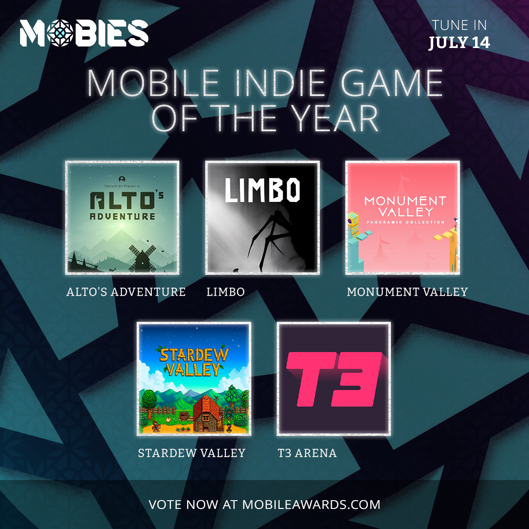 Mobile Indie Game of the Year¦Mobies